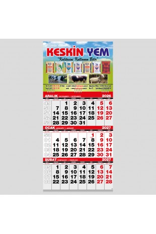 Ekonomik Küçük Boy Gemici Takvim