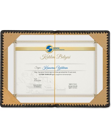 Sertifika ve Menü Kabı