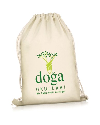 Büzgülü Ham Bez Çanta