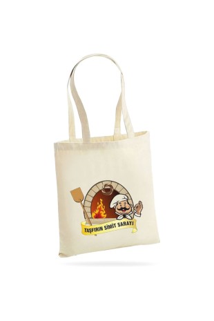 İp Büzgülü Ham Bez Kalp Çanta